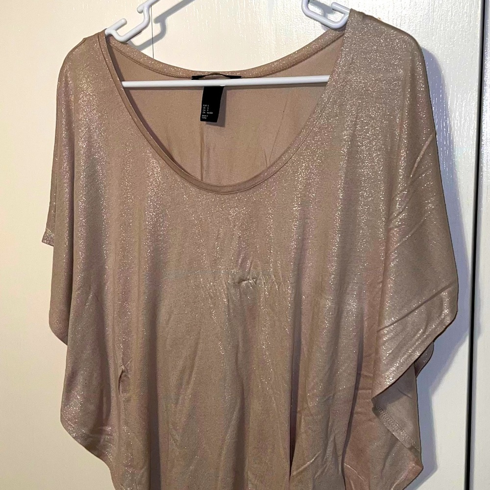 H&M shirt, short sleeve dressy shirt. Sparkly shirt.